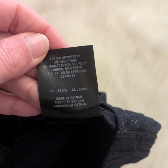 Anthropologie Akemi +Kin Tegan NWT black asymmetrical sparkly dress size XS - Picture 9 of 9